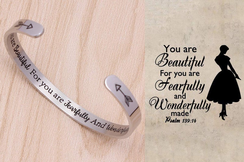 Btysun Bracelets for Women Inspirational Gifts for Mom Her Motivational Birthday Cuff Friendship Jewelry - Image 2